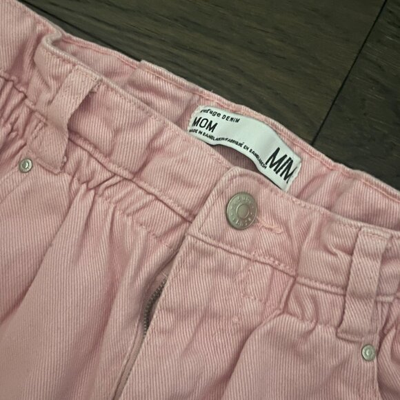 Pink Refuge Denim Ruffle High waist pants Size M - Picture 2 of 4